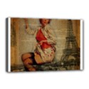  Vintage Newspaper Print Pin Up Girl Paris Eiffel Tower Funny Vintage Retro Nurse  Canvas 18  x 12  (Framed) View1