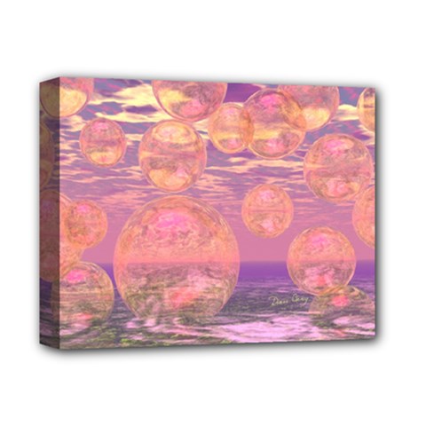 Glorious Skies, Abstract Pink And Yellow Dream Deluxe Canvas 14  X 11  (framed) by DianeClancy