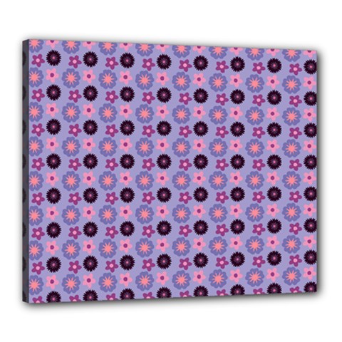 Cute Floral Pattern Canvas 24  X 20  (framed) by GardenOfOphir