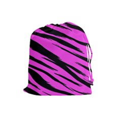 Pink Tiger Drawstring Pouch (large)