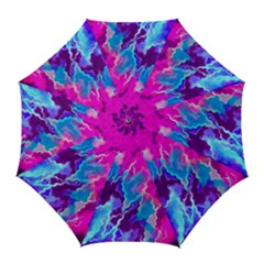 Stormy Pink Purple Teal Artwork Golf Umbrellas