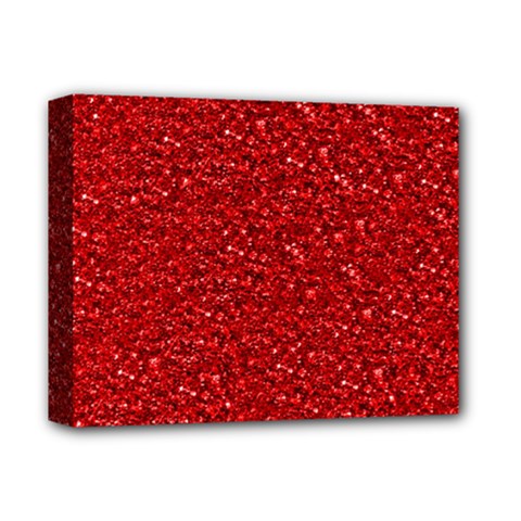 Sparkling Glitter Red Deluxe Canvas 14  X 11  by ImpressiveMoments