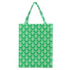 Awesome Retro Pattern Green Classic Tote Bags