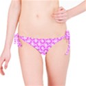 Retro Mirror Pattern Pink Bikini Bottoms View1