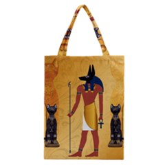 Anubis, Ancient Egyptian God Of The Dead Rituals  Classic Tote Bags by FantasyWorld7