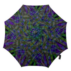 Colorful Abstract Stained Glass G301 Hook Handle Umbrellas (large) by MedusArt