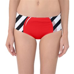 Red Ball Mid-waist Bikini Bottoms