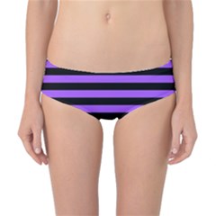 Purple Stripes Classic Bikini Bottoms