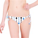 Blue, white and black pattern Bikini Bottom View1