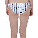 Blue, white and black pattern Bikini Bottom View2