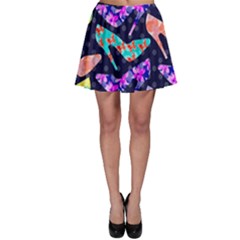 Colorful High Heels Pattern Skater Skirt by DanaeStudio