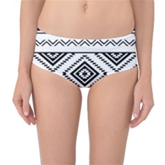 Bw Pattern Mid-waist Bikini Bottoms