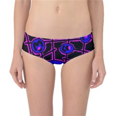 Blue And Magenta Abstraction Classic Bikini Bottoms