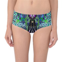 Lady Draccula With Flower Ghost And Love Mid-waist Bikini Bottoms