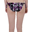 Purple abstract flowers Bikini Bottom View2