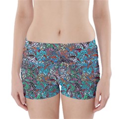 Colorful Abstract Painting Design  Boyleg Bikini Wrap Bottoms