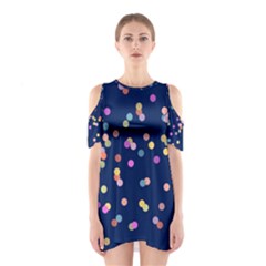 Playful Confetti Cutout Shoulder Dress by DanaeStudio