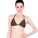 Black Bee Hive Texture Bikini Top View1