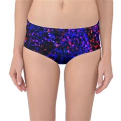 Grunge Abstract Mid-waist Bikini Bottoms