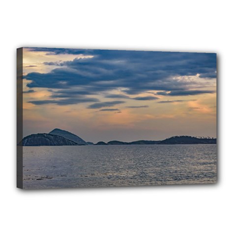 Ipanema At Sunset Rio De Janeiro Brazil Canvas 18  X 12 