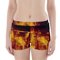 Ablaze Abstract Afire Aflame Blaze Boyleg Bikini Wrap Bottoms