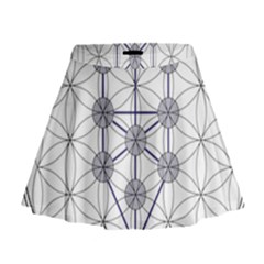 Tree Of Life Flower Of Life Stage Mini Flare Skirt