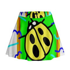 Insect Ladybug Mini Flare Skirt by Nexatart