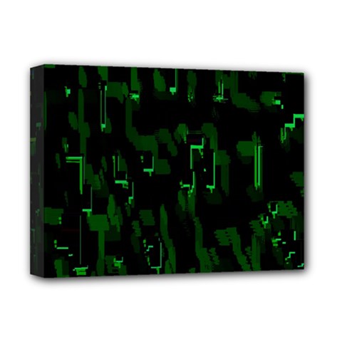 Abstract Art Background Green Deluxe Canvas 16  X 12  