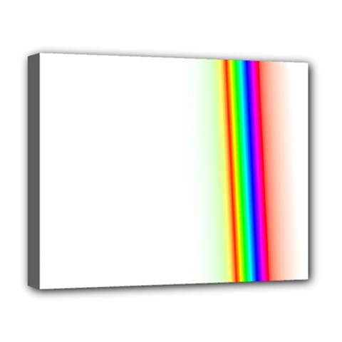 Rainbow Side Background Deluxe Canvas 20  X 16  