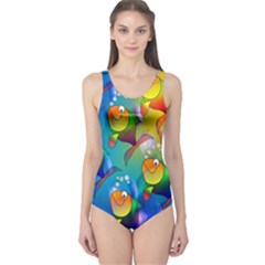 Fish Pattern One Piece Swimsuit by Nexatart