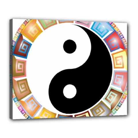 Yin Yang Eastern Asian Philosophy Canvas 20  X 16 