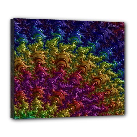 Fractal Art Design Colorful Deluxe Canvas 24  X 20  