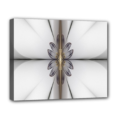 Fractal Fleur Elegance Flower Deluxe Canvas 20  X 16  