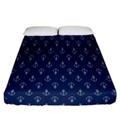 Anchor Pattern Fitted Sheet (california King Size) by Amaryn4rt