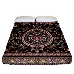 Vectorized Traditional Rug Style Of Traditional Patterns Fitted Sheet (california King Size) by Amaryn4rt