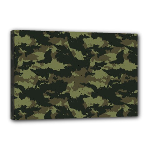 Camo Pattern Canvas 18  X 12 