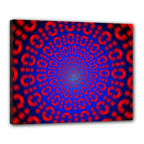 Binary Code Optical Illusion Rotation Canvas 20  X 16 