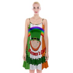 St  Patricks Day  Spaghetti Strap Velvet Dress by Valentinaart