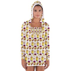 Hamburger And Fries Women s Long Sleeve Hooded T-shirt by Simbadda