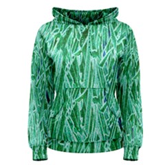 Green Background Pattern Women s Pullover Hoodie by Simbadda