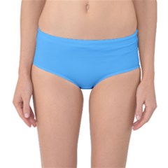 Blue Sky Clouds Day Mid-waist Bikini Bottoms