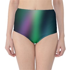 Course Gradient Color Pattern High-waist Bikini Bottoms