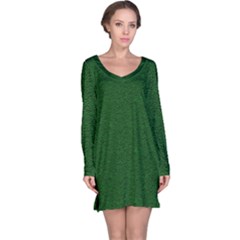 Texture Green Rush Easter Long Sleeve Nightdress by Simbadda