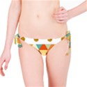 Golden dots and triangles pattern Bikini Bottom View1