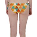 Golden dots and triangles pattern Bikini Bottom View2