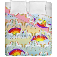 Rainbow Pony  Duvet Cover Double Side (california King Size) by Valentinaart