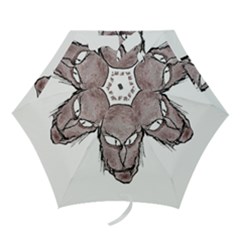 Scary Vampire Drawing Mini Folding Umbrellas by dflcprints