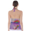 Glitch Art Abstract Babydoll Tankini Top View2