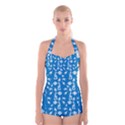 Seahorse pattern Boyleg Halter Swimsuit  View1