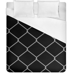 Iron Wire White Black Duvet Cover (california King Size) by Mariart